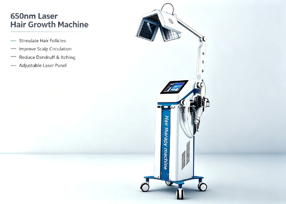 Professional Laser Red Light Therapy 650nm 660nm Beauty Machine for Hair Loss Relief Scalp Itching Dandruff Removal and Hair Follicle Repair Treatment