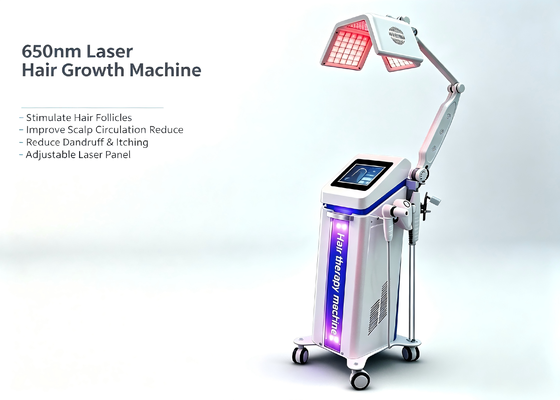 Multi Functional Laser Hair Regrowth  Beauty Machine Combining Hair Detection Laser Growth High Frequency Therapy and BIO Scalp Massage in One Device
