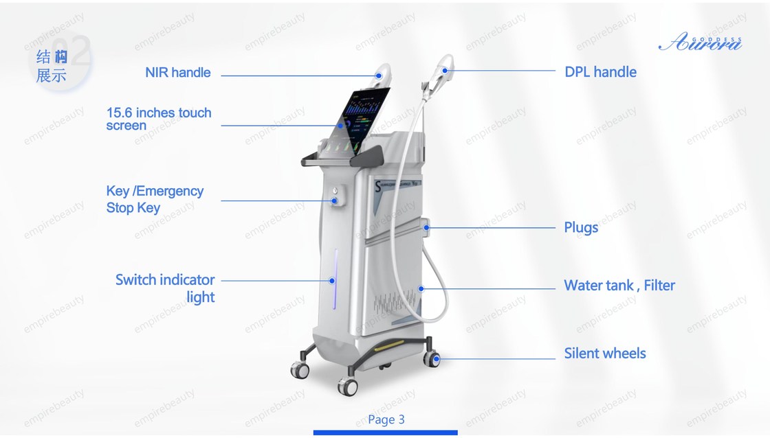2023 Latest Dpl Laser Treatment Skin Rejuvenation Machine DPL NIR Dual Handles 3000W High Power Advanced IPL Equipment